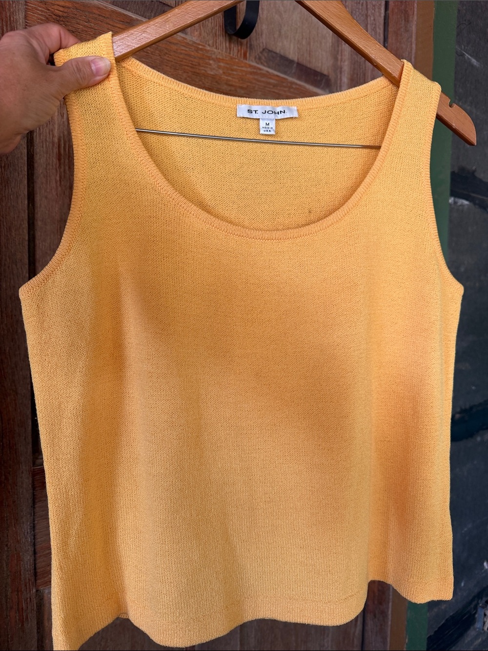 St. John Sunny Yellow Knit Tank Top